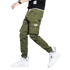 Overalls Men Spring and Autumn New Korean Style Fashion Men's Pants Pure Cotton Multi-Pocket Joggers Large Size Loose Casual Men's Pants - Image 4